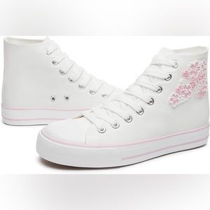 Women's High Top Canvas Sneaker Shoes Classic Fashion Lace Ups Sneakers 8 Y2K